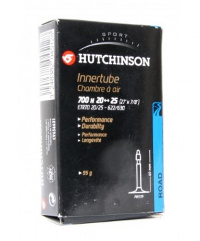 Chambre air Hutchinson butyl standard 700 x 20 à 25 valve 80mm
