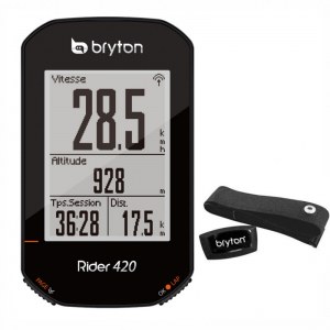 Compteur GPS BRYTON RIDER 420H avec ceinture cardio 