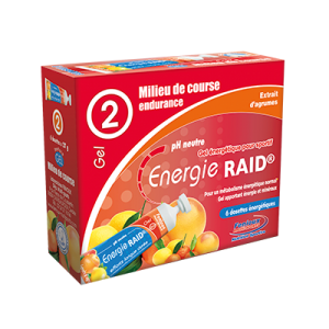Gel ENERGIE Raid® 2 - Saveur Sucrée Agrumes - Boîte de 6 dosettes